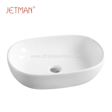 Vanity top bathroom oval wash basin